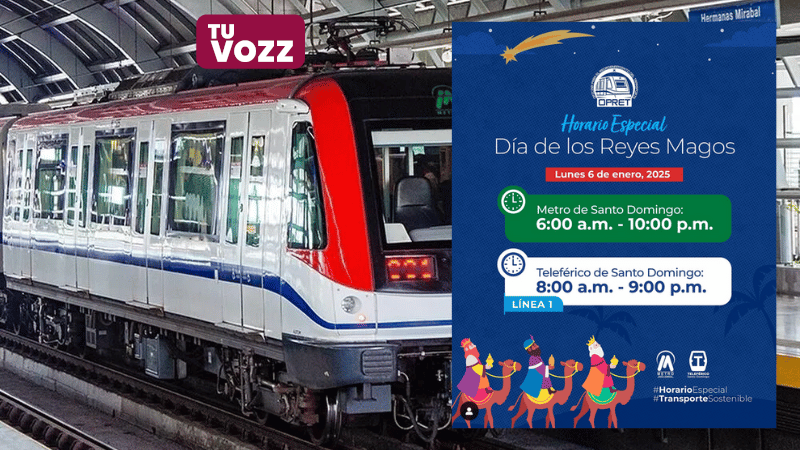 Opret anuncia horario especial del Metro y Teleférico de Santo Domingo por Día de los Reyes - Imagen
