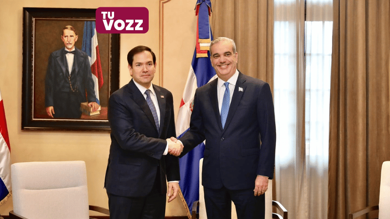 El presidente Luis Abinader recibe en el Palacio Nacional al secretario de Estado de EE.UU., Marco Rubio - Imagen