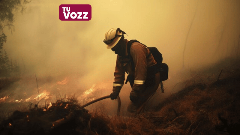 Bomberos luchan contra incendio forestal en San Pedro de Macorís - Imagen
