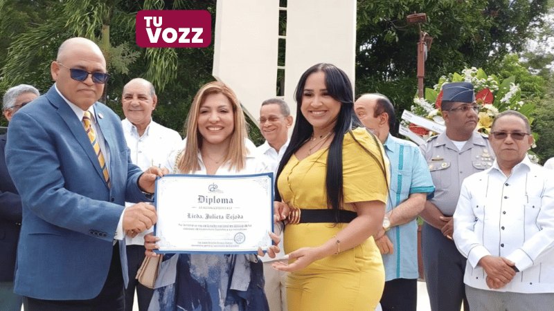 El Colegio Dominicano de Periodistas, Seccional Espaillat, reconoce a Julieta Tejada por su destacada trayectoria en los medios de comunicación - Imagen